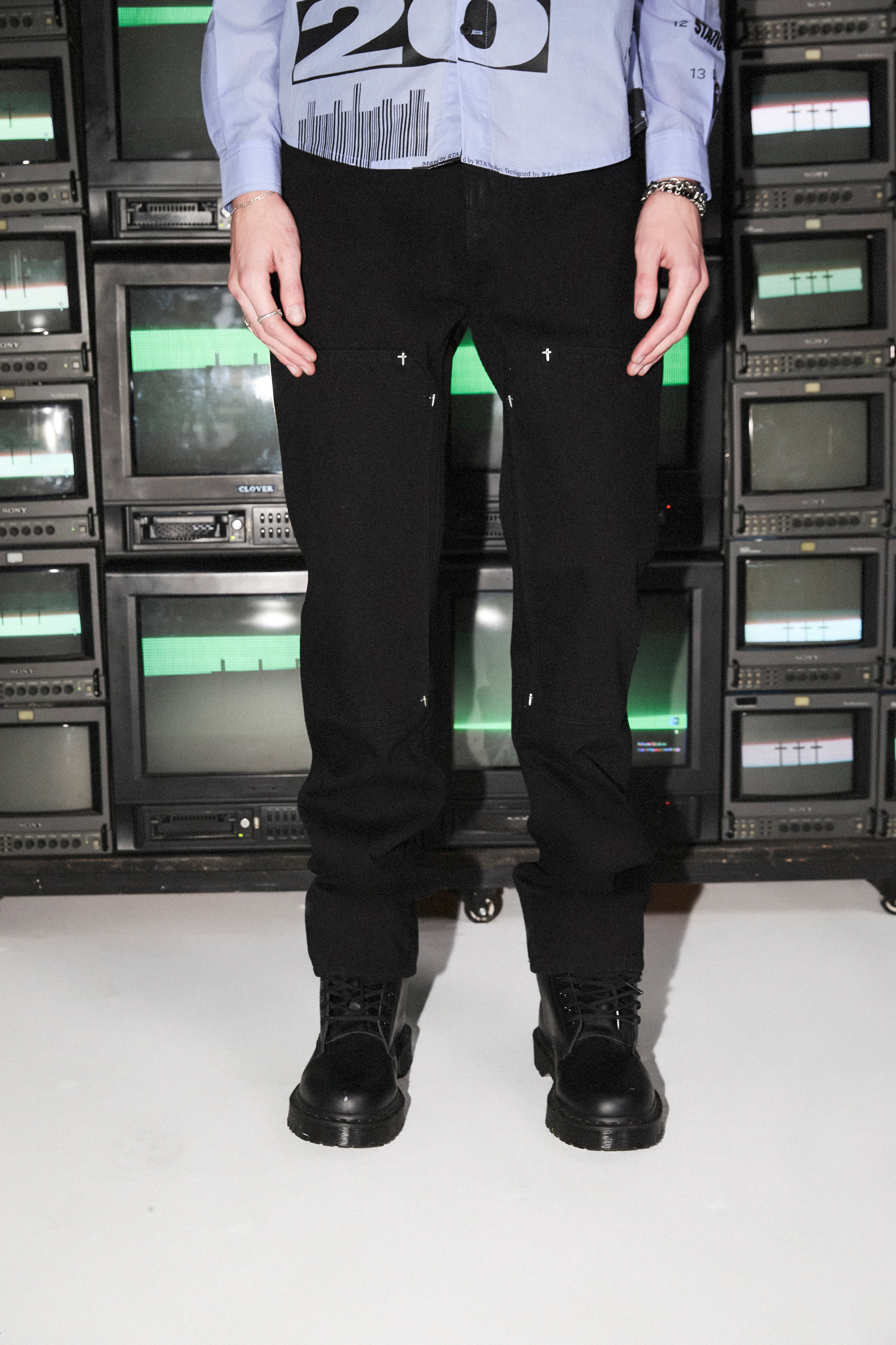 Men's Black Slim Fit Carpenter Jeans | RTA Men's Black Slim Fit Carpenter Jeans | RTA