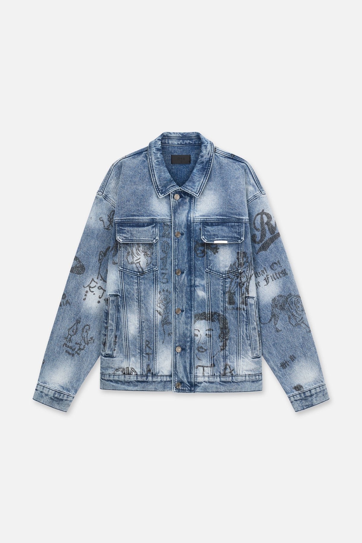 Light Blue Denim Distressed Denim Jacket Men's Yyeselk Jean