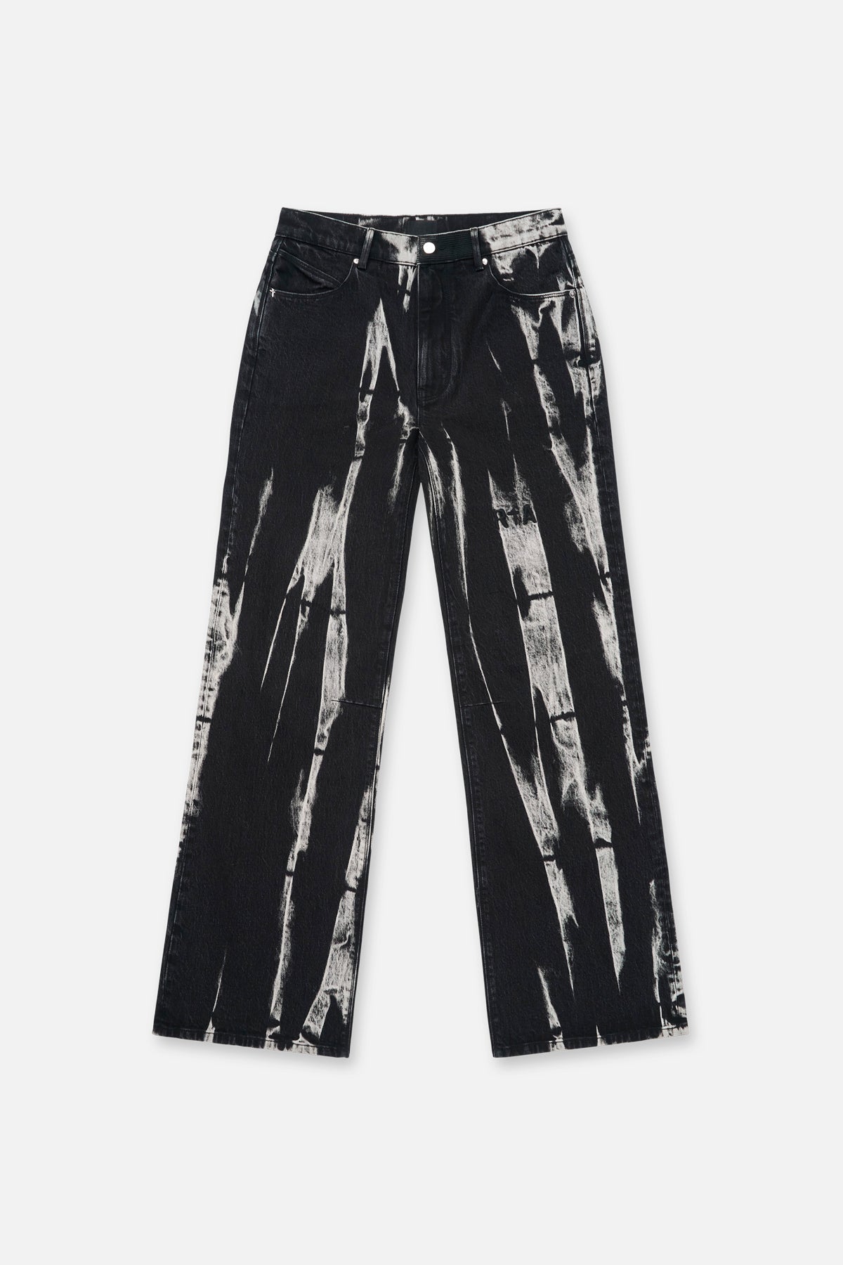 Men's Black Wide Leg Marble Denim | RTA