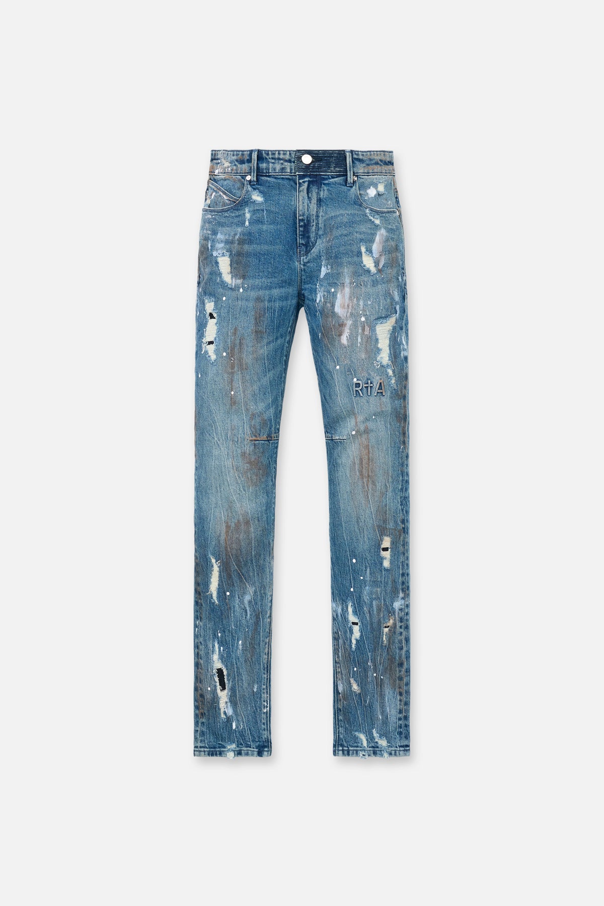 Men's Glitch Blue Skinny Distressed Jean | RTA