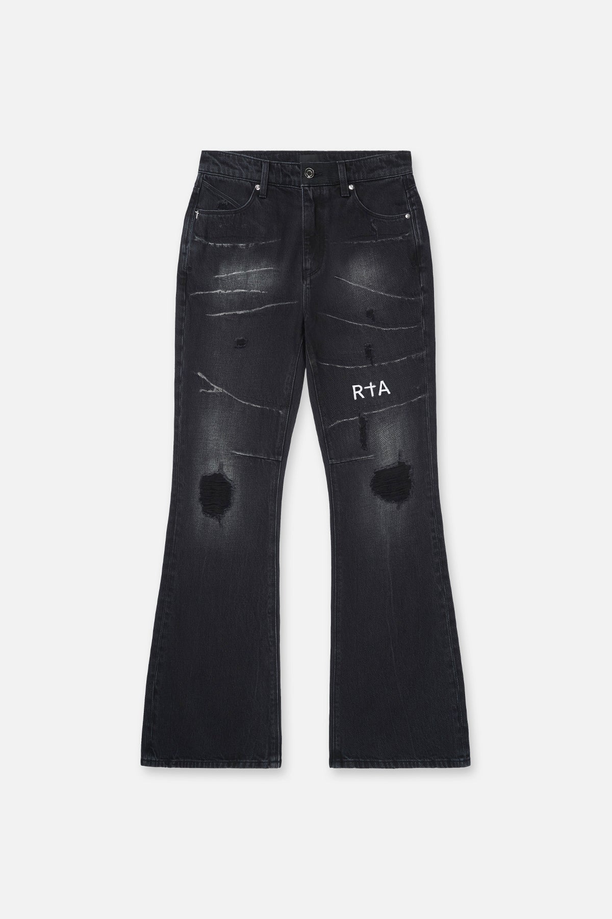 Men's Black Flare Jeans Triple Cross | RTA