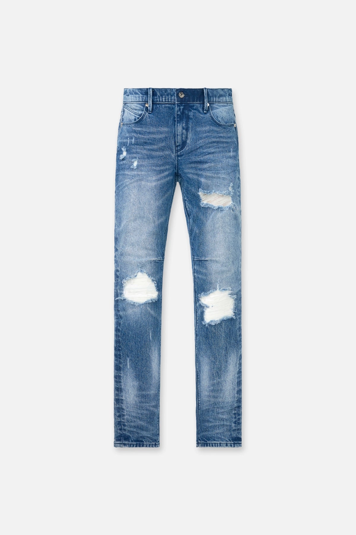 CLAYTON SKINNY JEAN MEDIUM WASH DISTRESSED – RTA