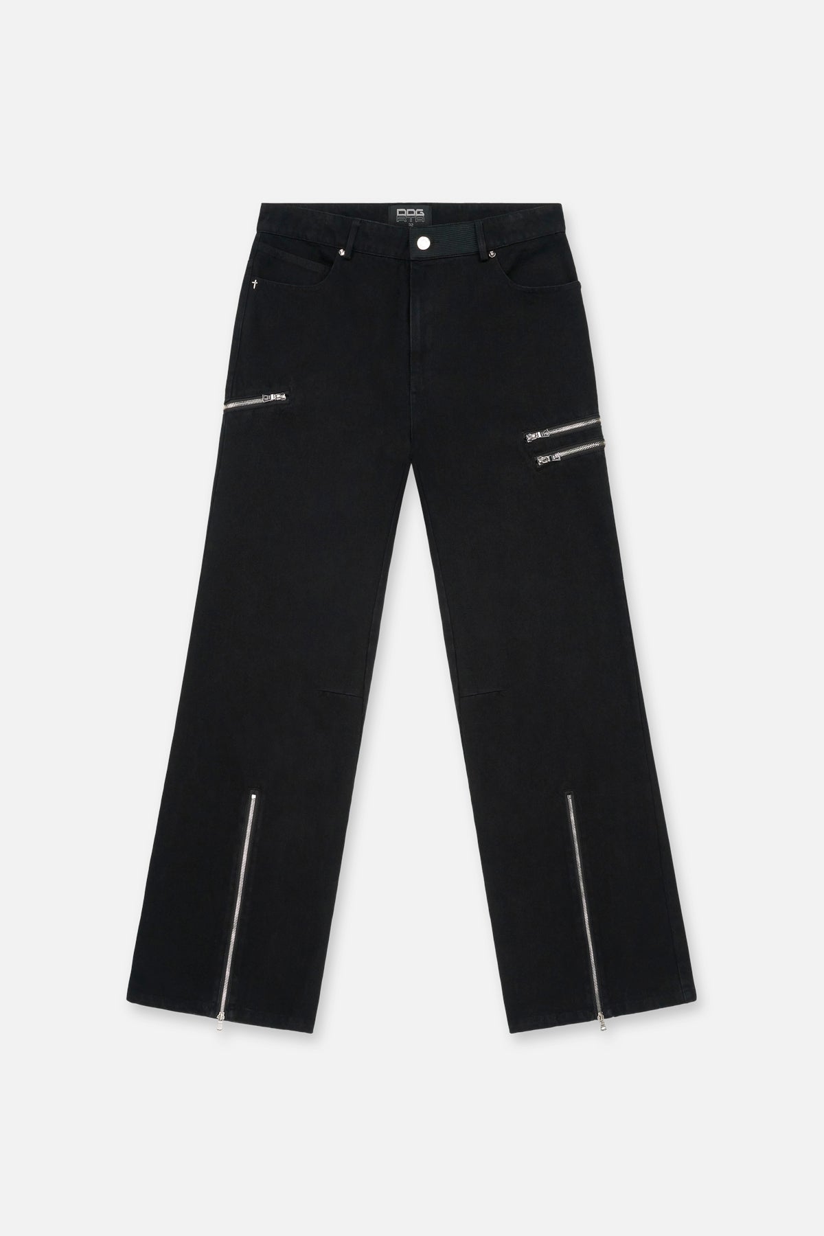 Men's Black Zipper Jeans | RTA