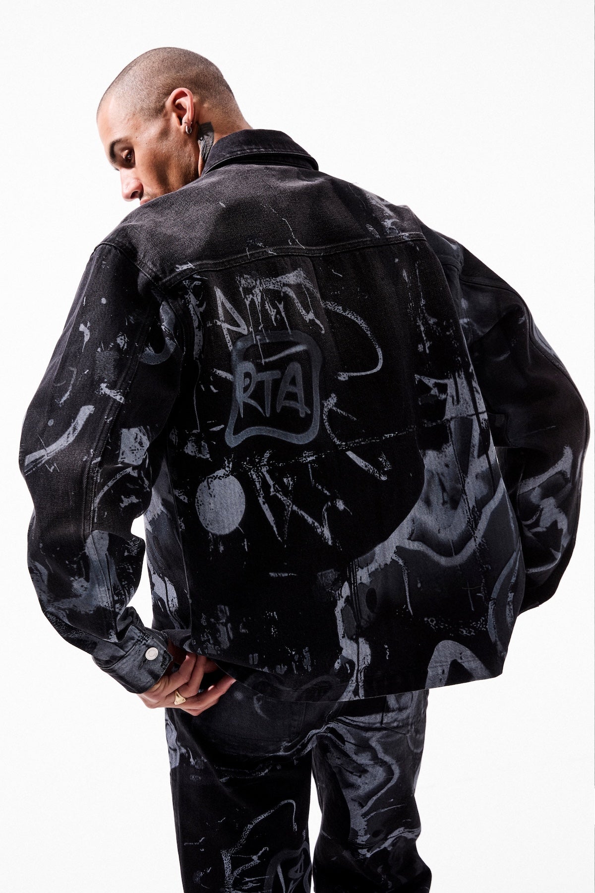ジャケット・アウター 13DE MARZO Graffiti Racing Denim Jacket Men's Graffiti Graphite Denim Jacket | RTA