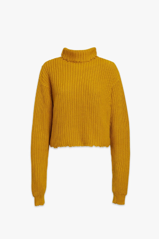 Cropped hot sale mustard jumper