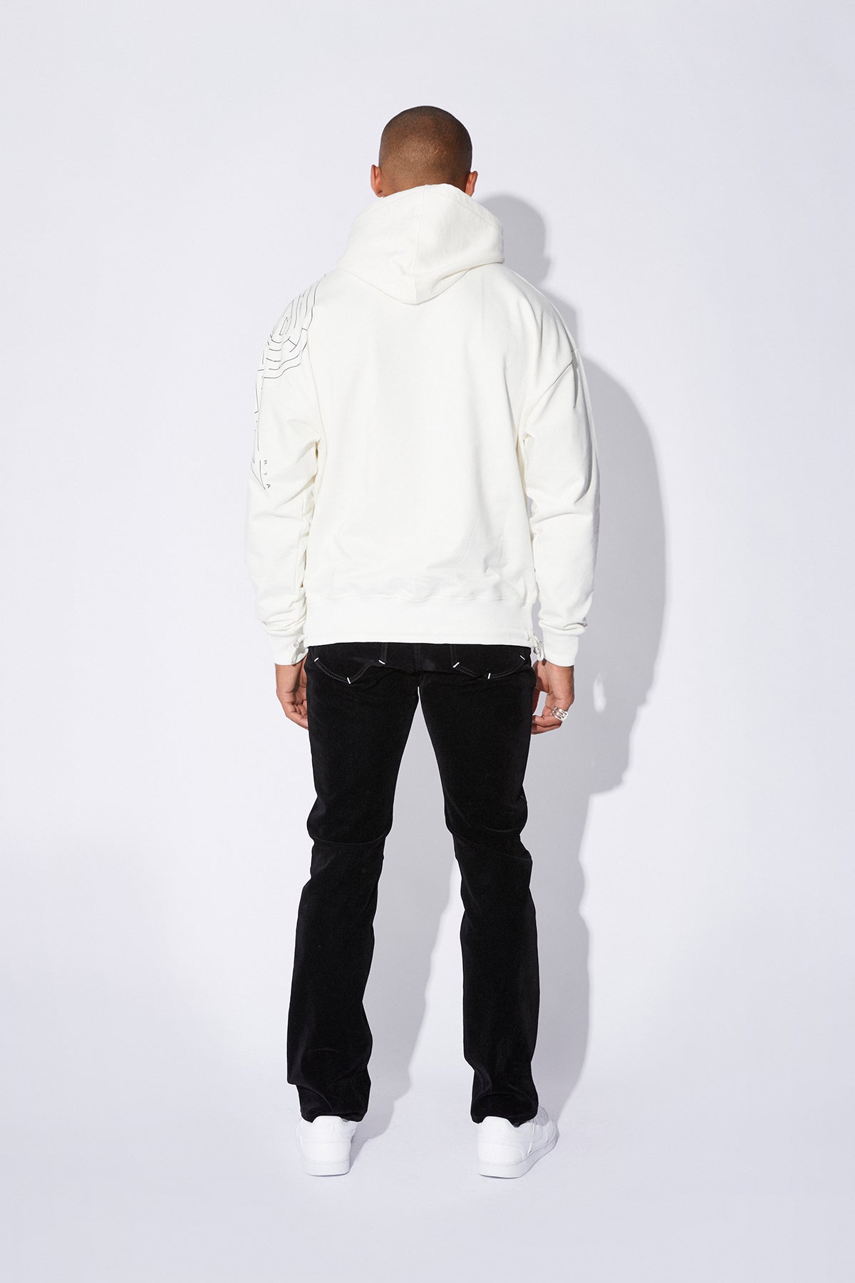 OVERSIZED HOODIE | WHITE LOGO MAZE
