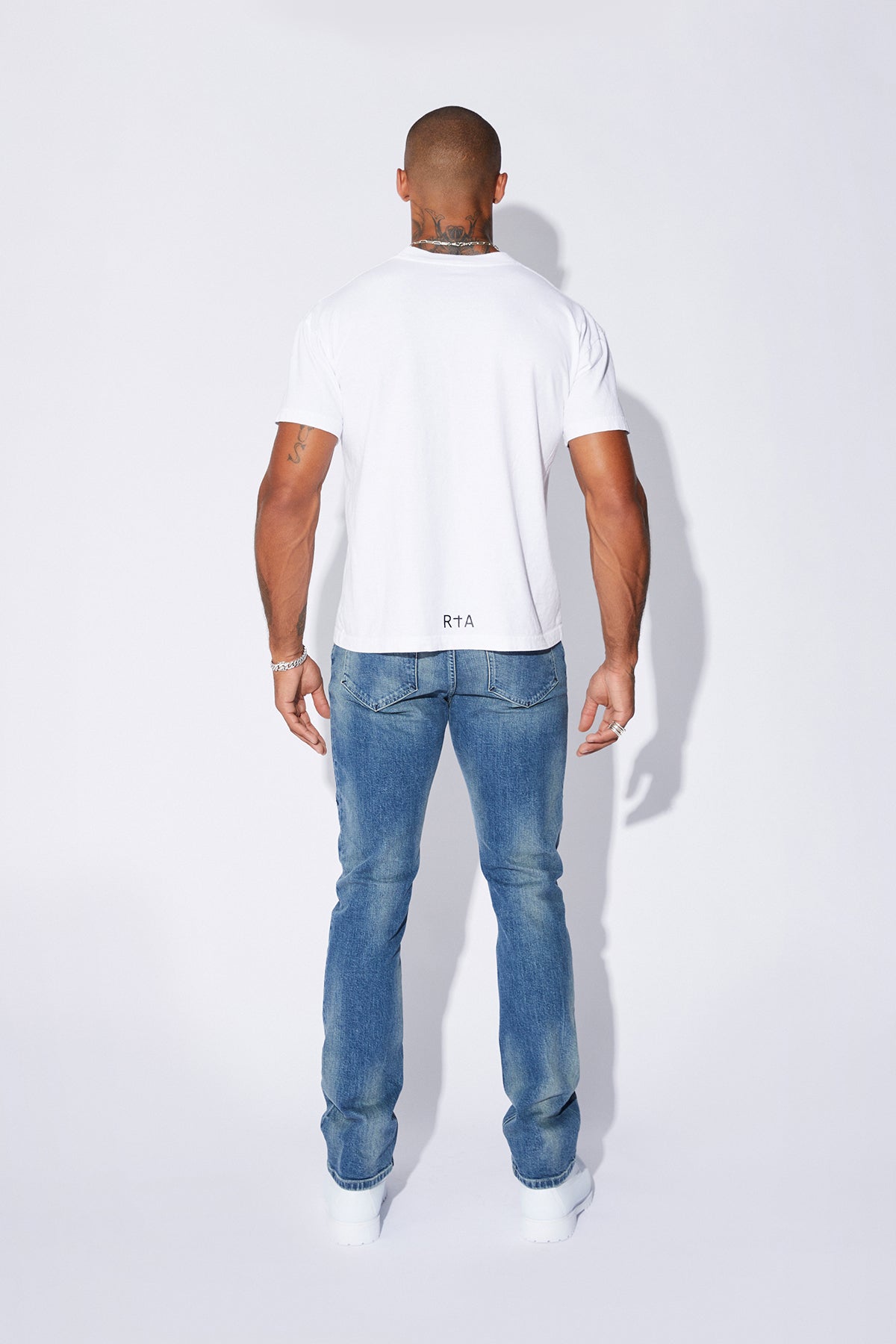 SLIM FIT JEAN | MEDIUM BLUE LOGO