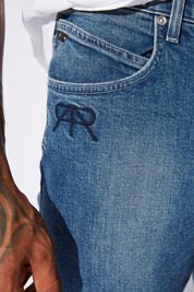 SLIM FIT JEAN | MEDIUM BLUE LOGO