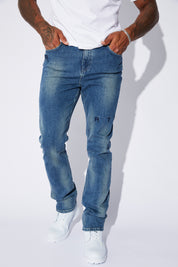 SLIM FIT JEAN | MEDIUM BLUE LOGO