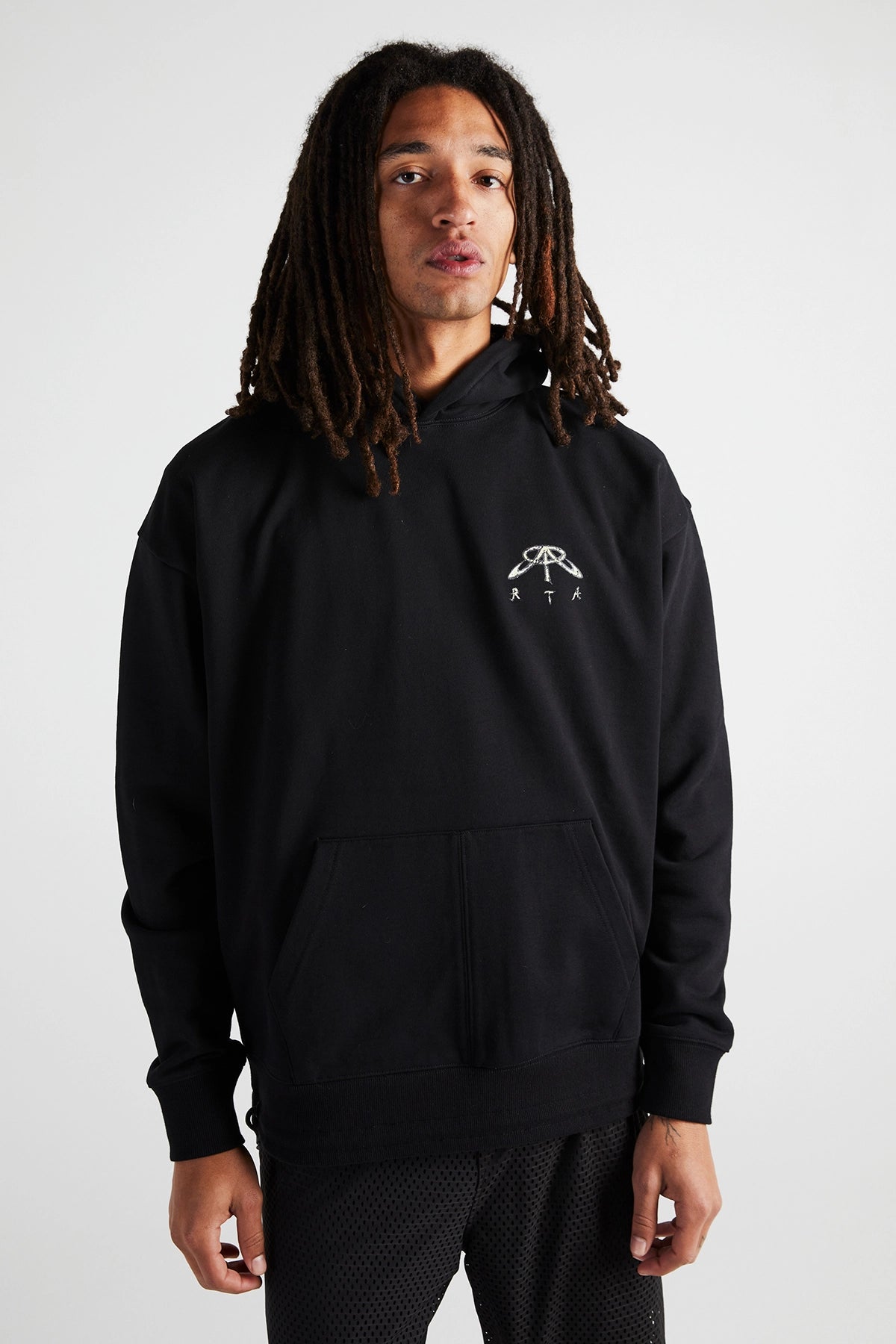 Men's Black Oversized Hoodie | RTA Men's Black Oversized Hoodie | RTA