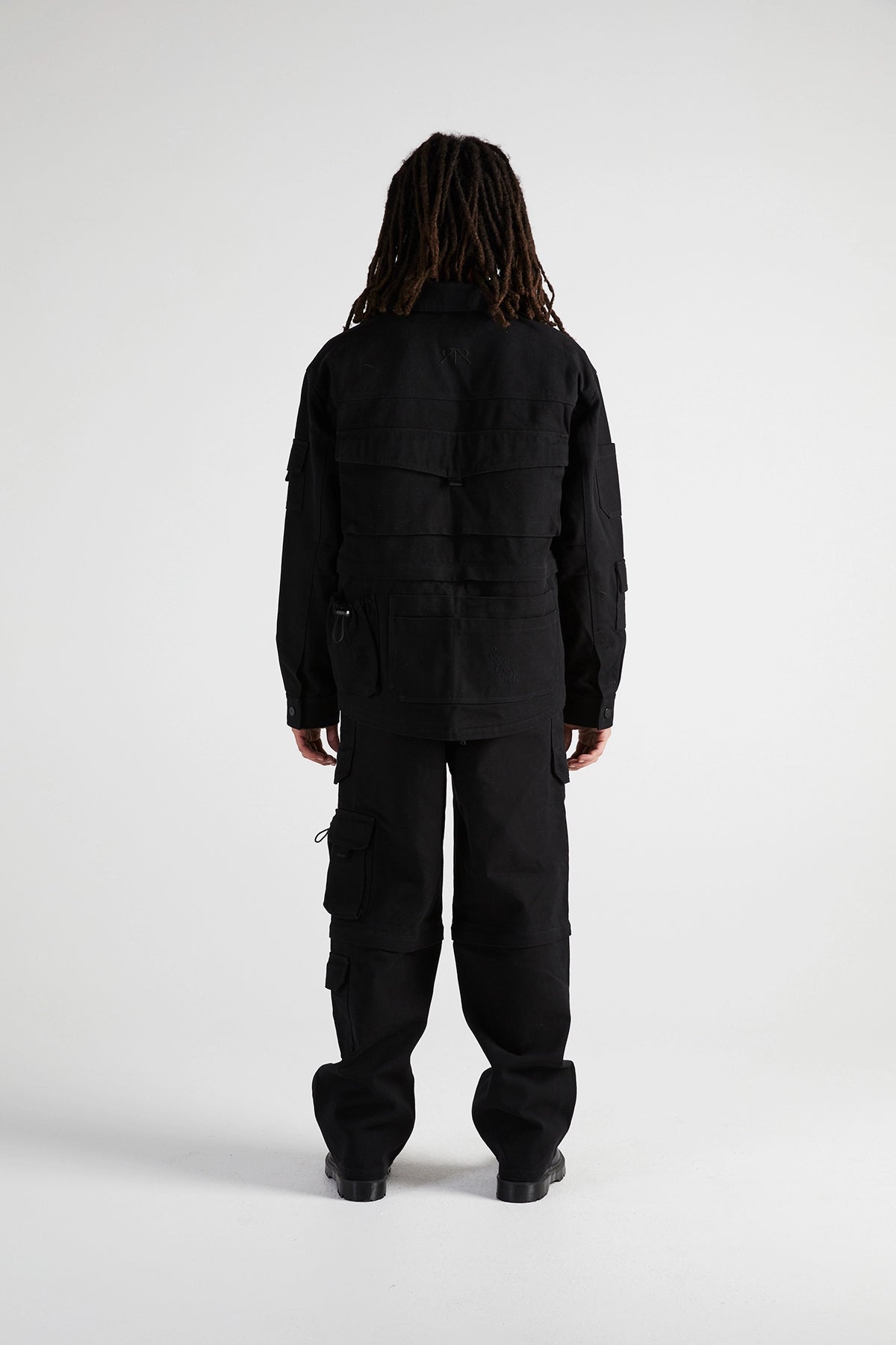 MULTI POCKET JACKET | BLACK DESTROYED