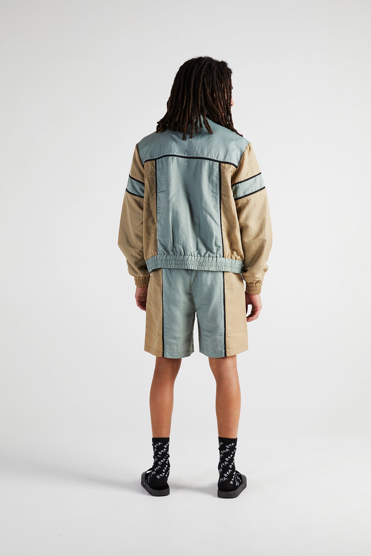 TRACK SHORT | SAGE TAN COMBO