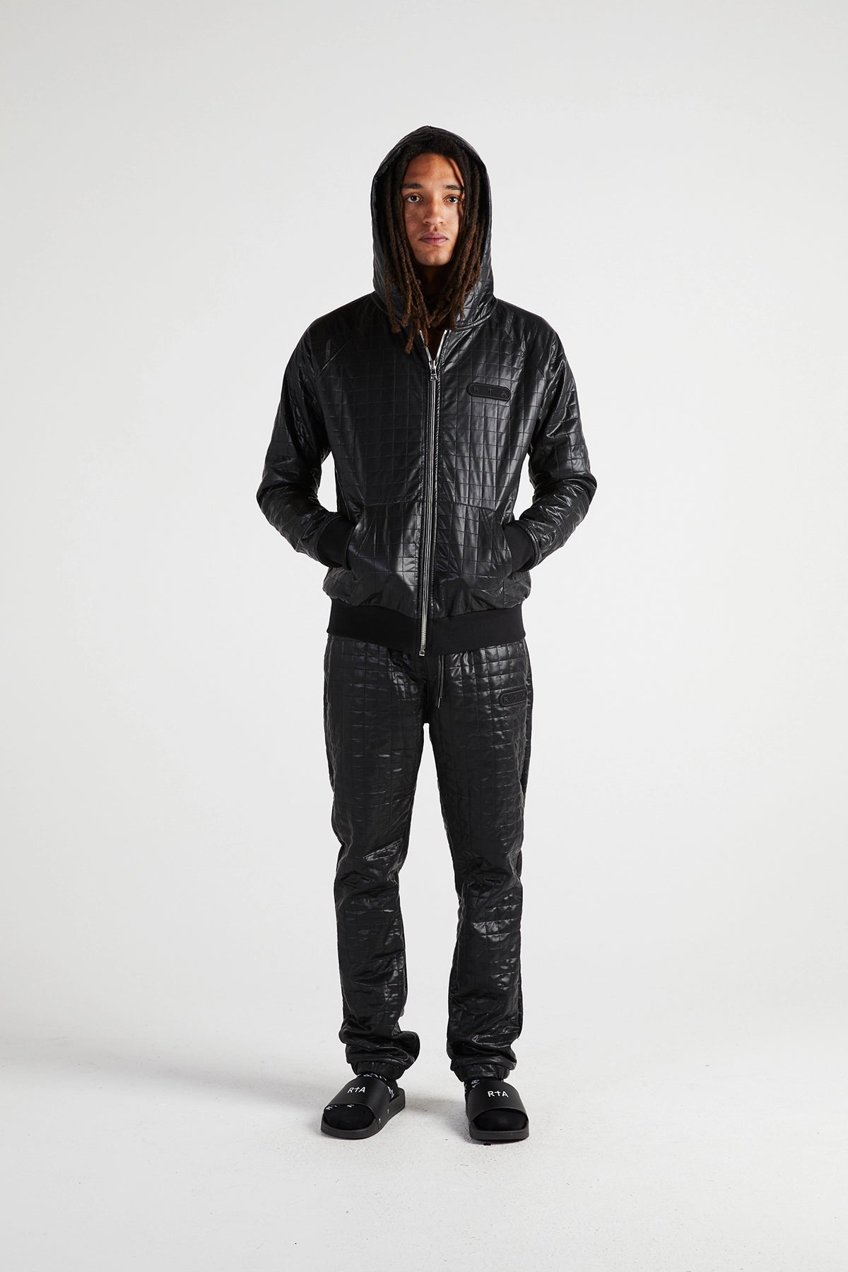 SIMION SWEATSHIRT | BLACK QUILTED