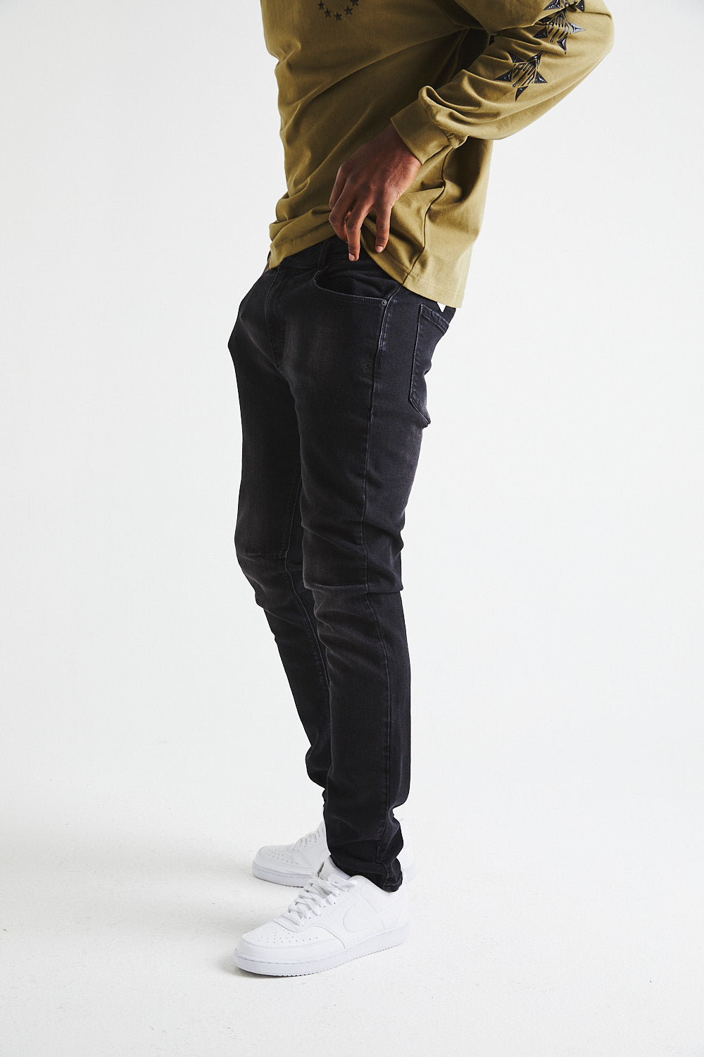 BRYANT SKINNY JEAN | BLACK FADED DISTRESSED