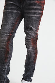 CLAYTON | CHARCOAL ACID WASH RED