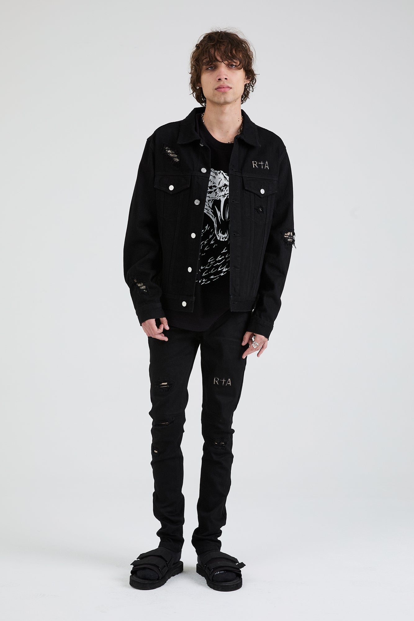 BRYANT SKINNY JEAN | BLACK DISTRESSED SNAKE