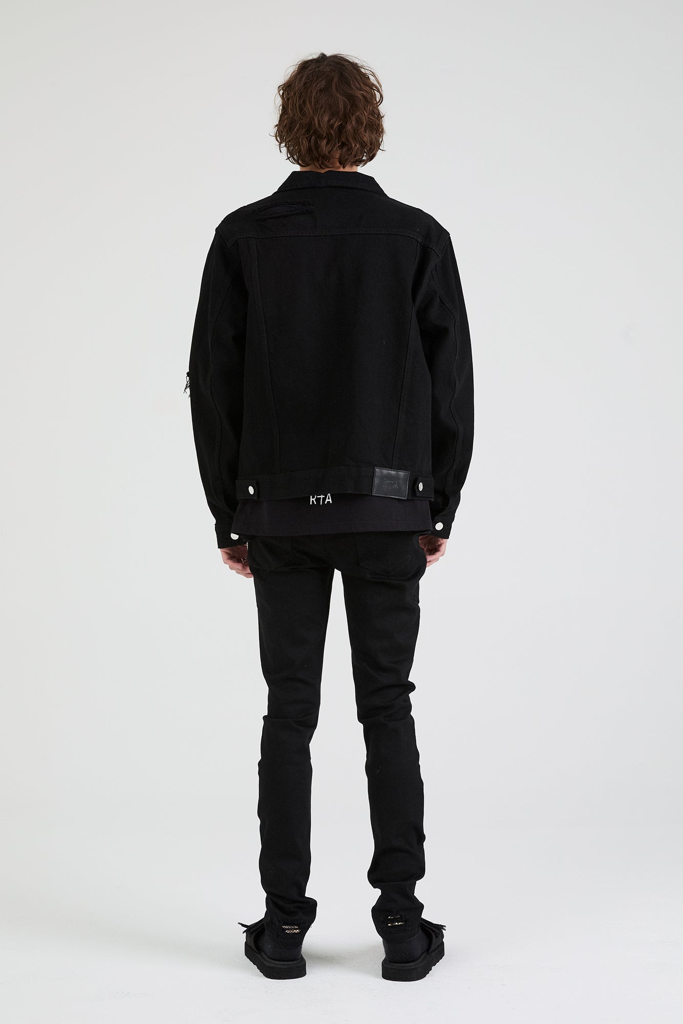 ELMER JACKET | BLACK DISTRESSED SNAKE