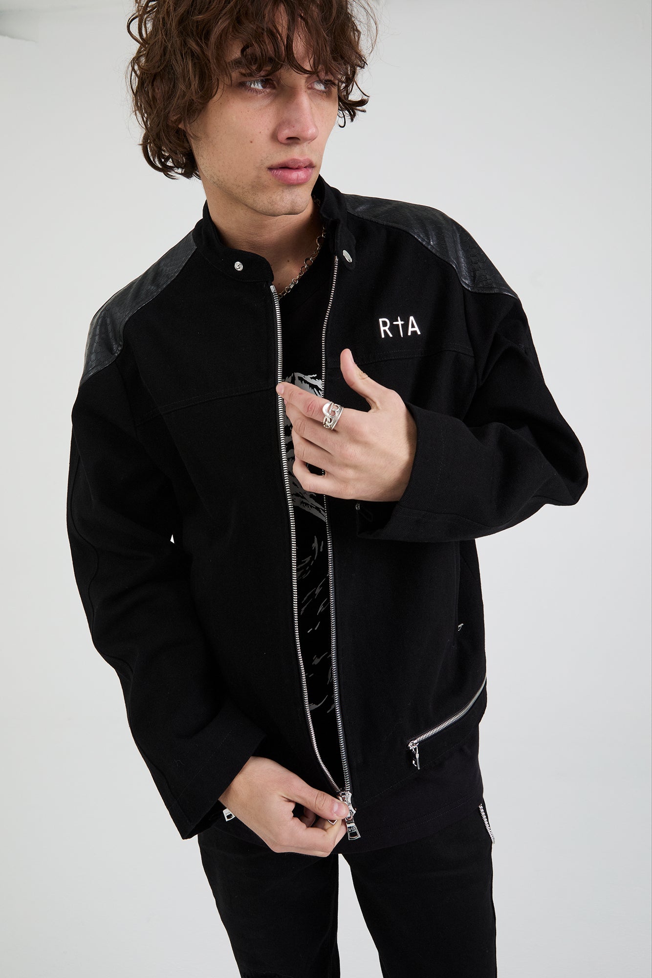 Men's Black Denim Jacket | RTA