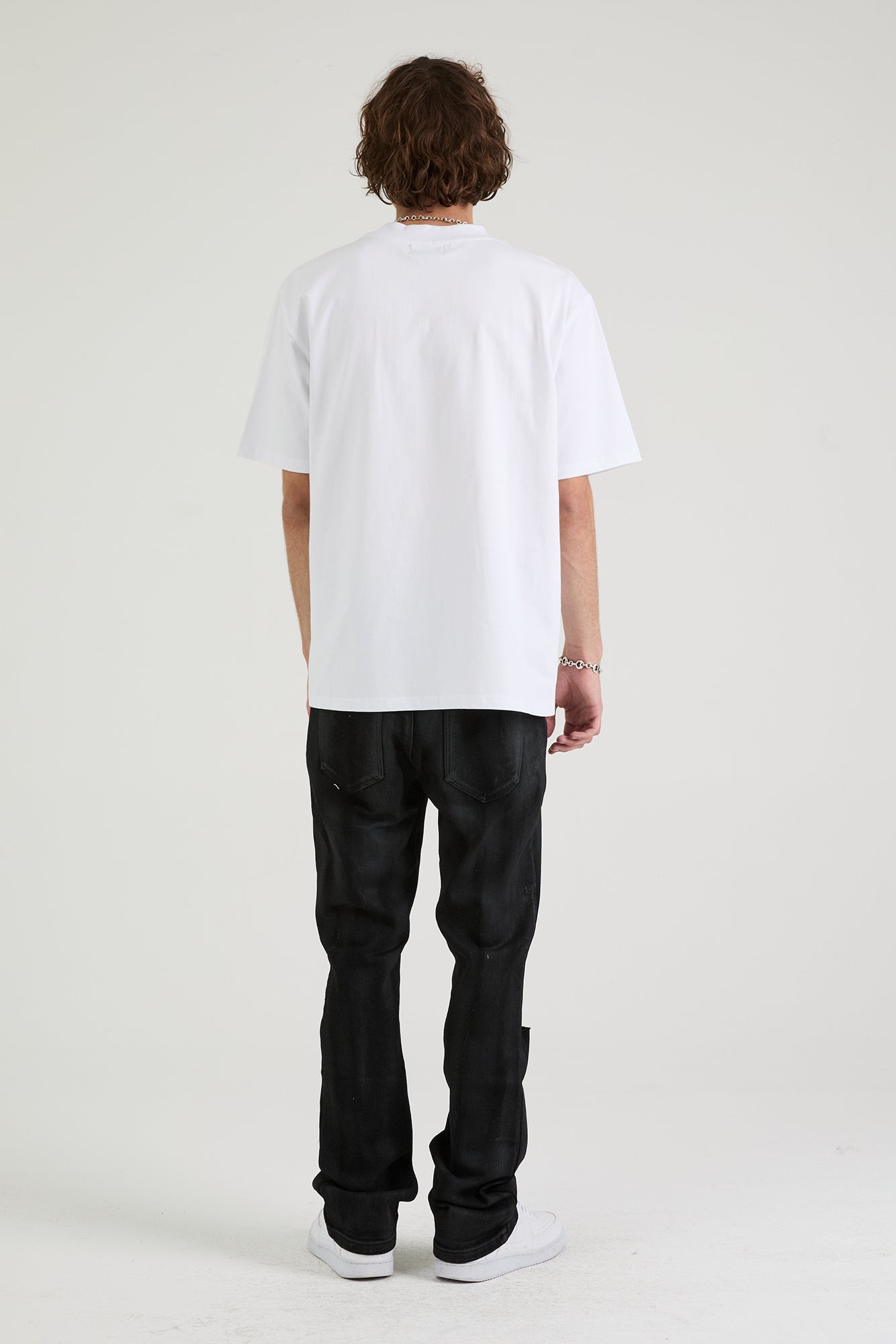 RICO MOCK NECK SHORT SLEEVE TEE | WHITE COLLAR LOGO