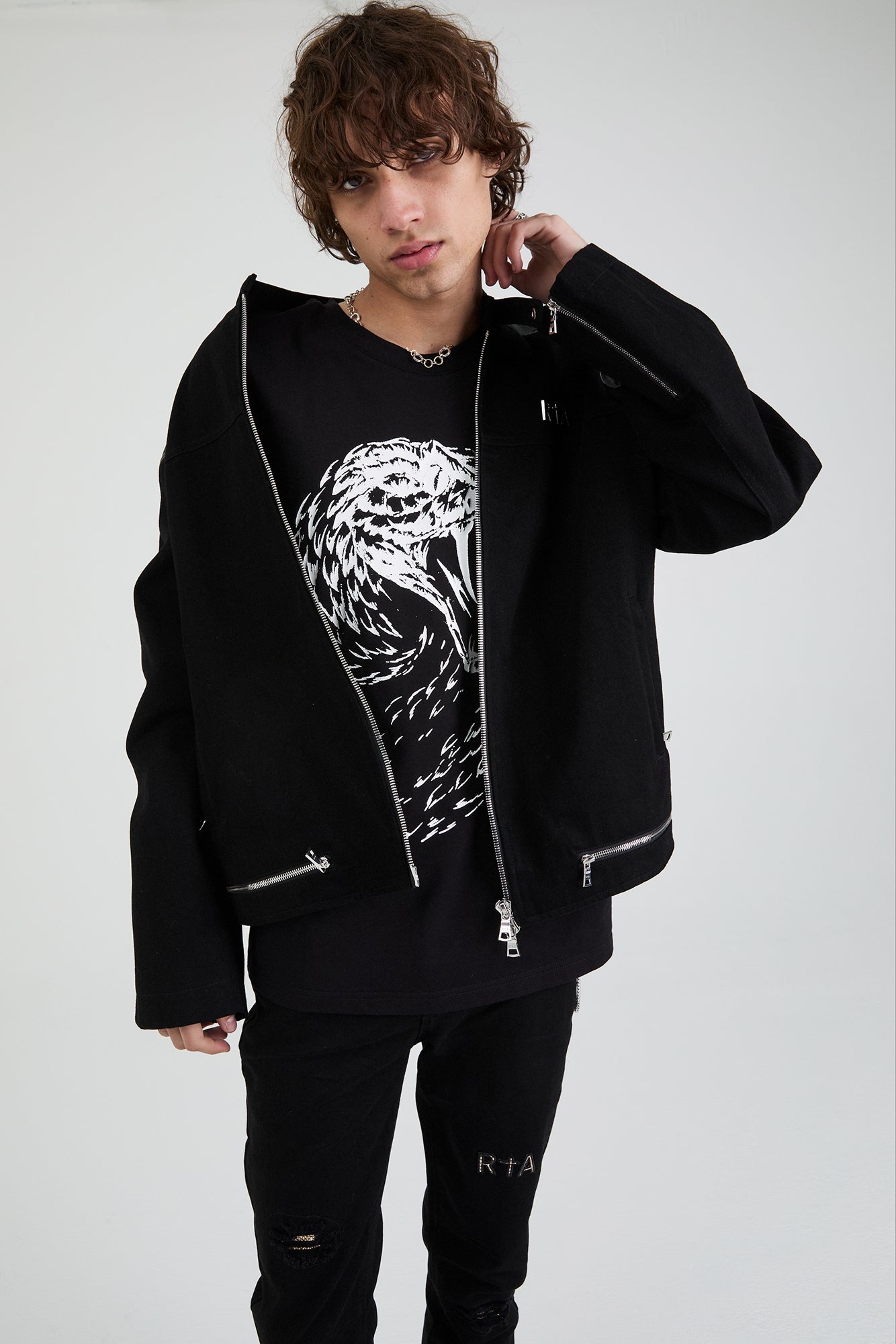 Men's Black Denim Jacket | RTA