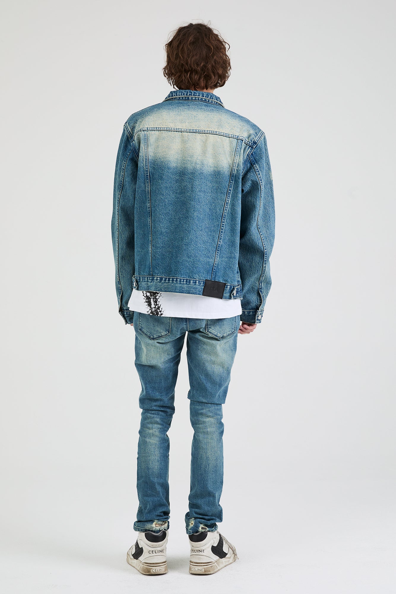 ELMER JACKET | BLUE DISTRESSED SNAKE