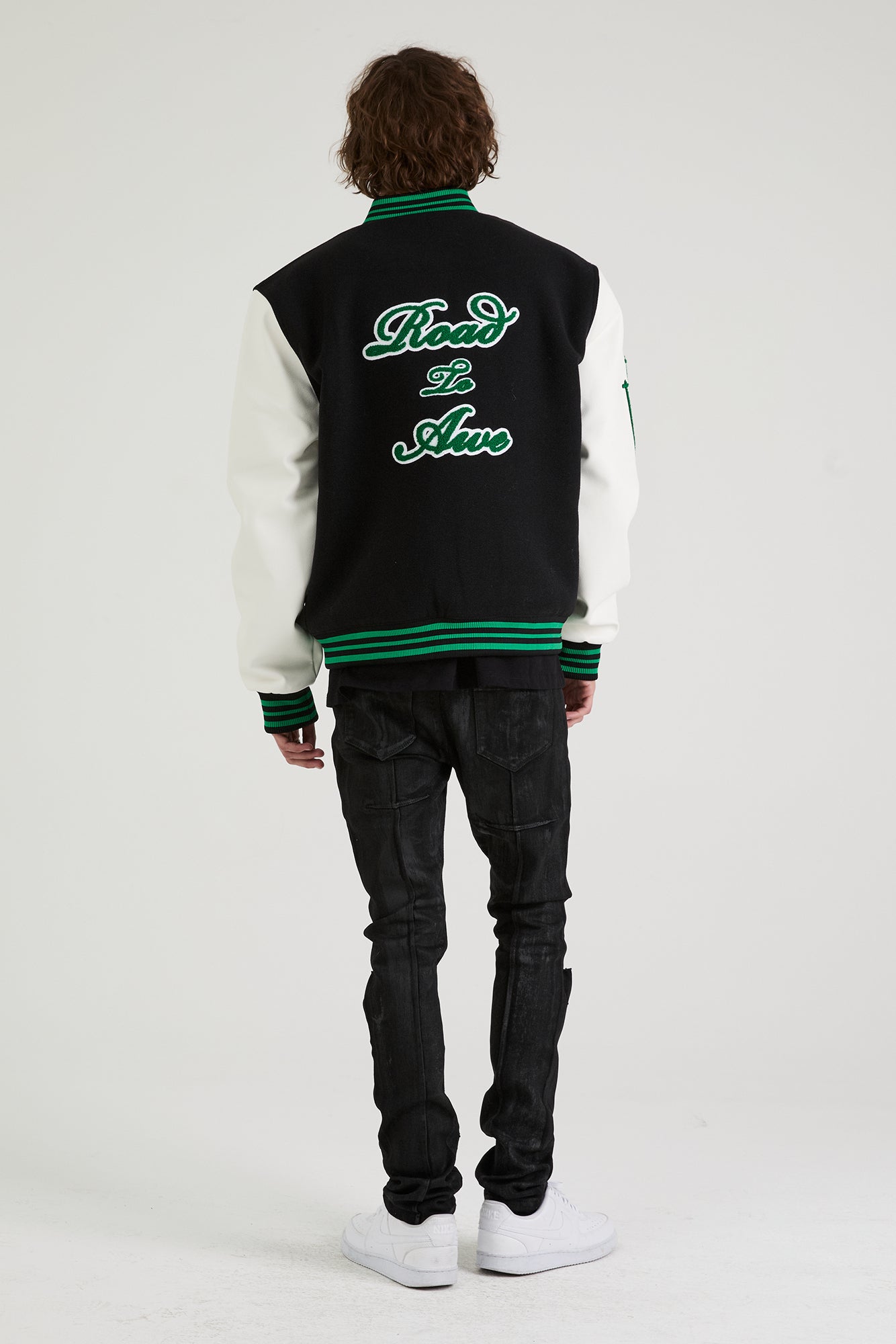 MARTY JACKET | BLACK WHITE SCRIPT LOGO