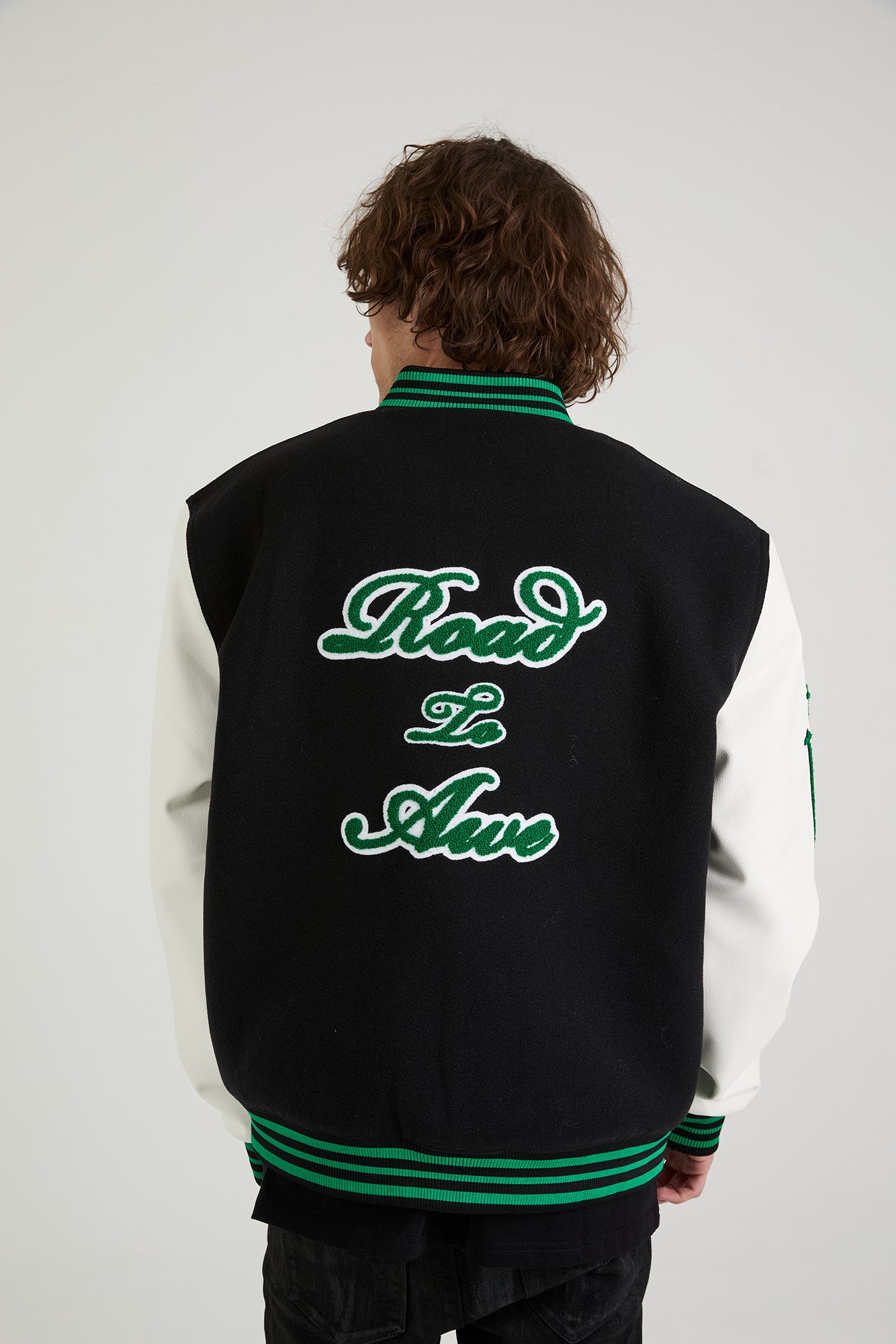 MARTY JACKET | BLACK WHITE SCRIPT LOGO