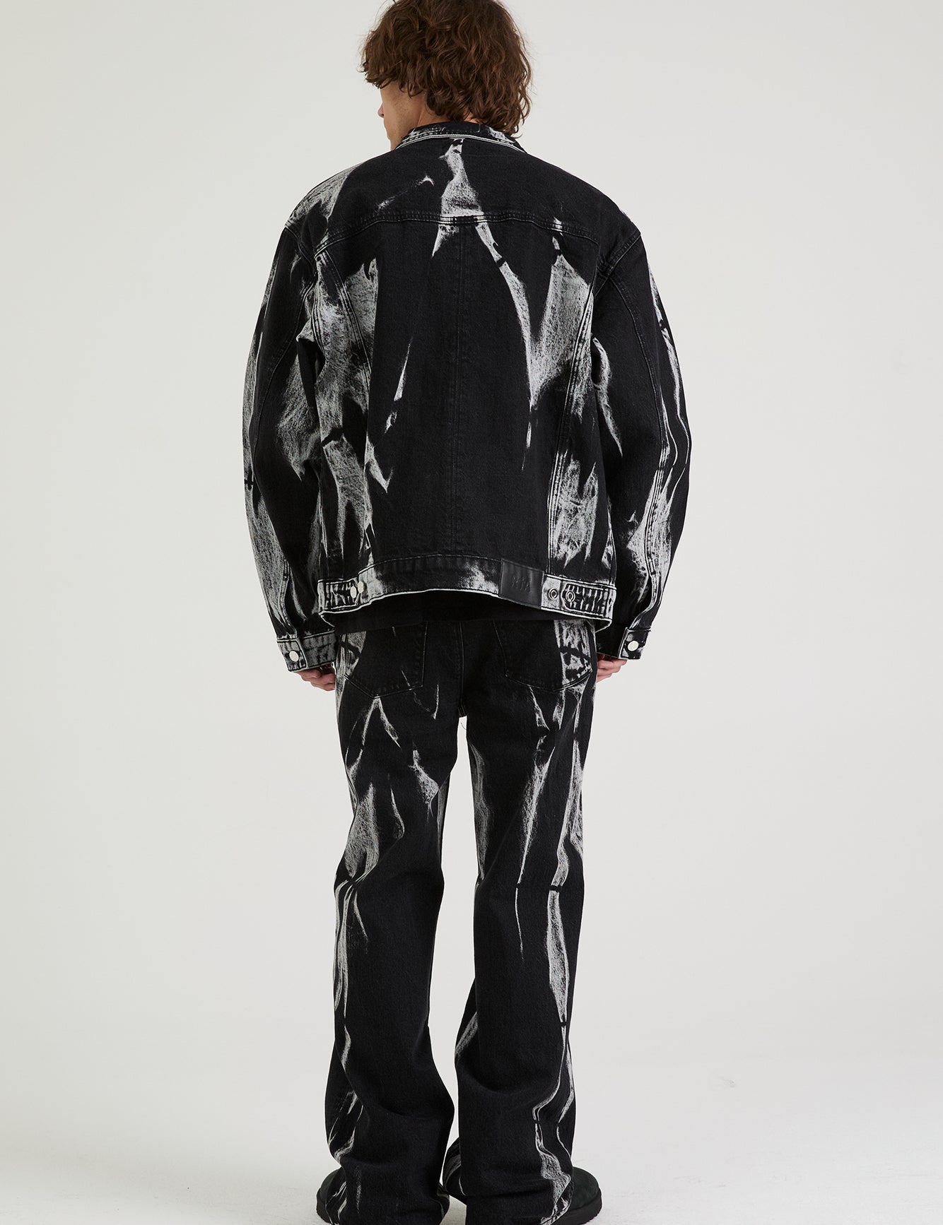 Black Marquina Jamie Wide Leg Jeans Styled Look - Back View | RTA
