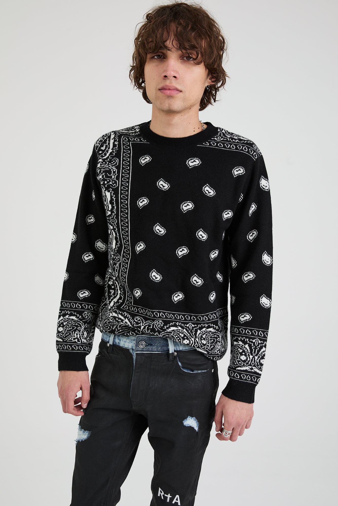 CREED SWEATER | BLACK PAISLEY