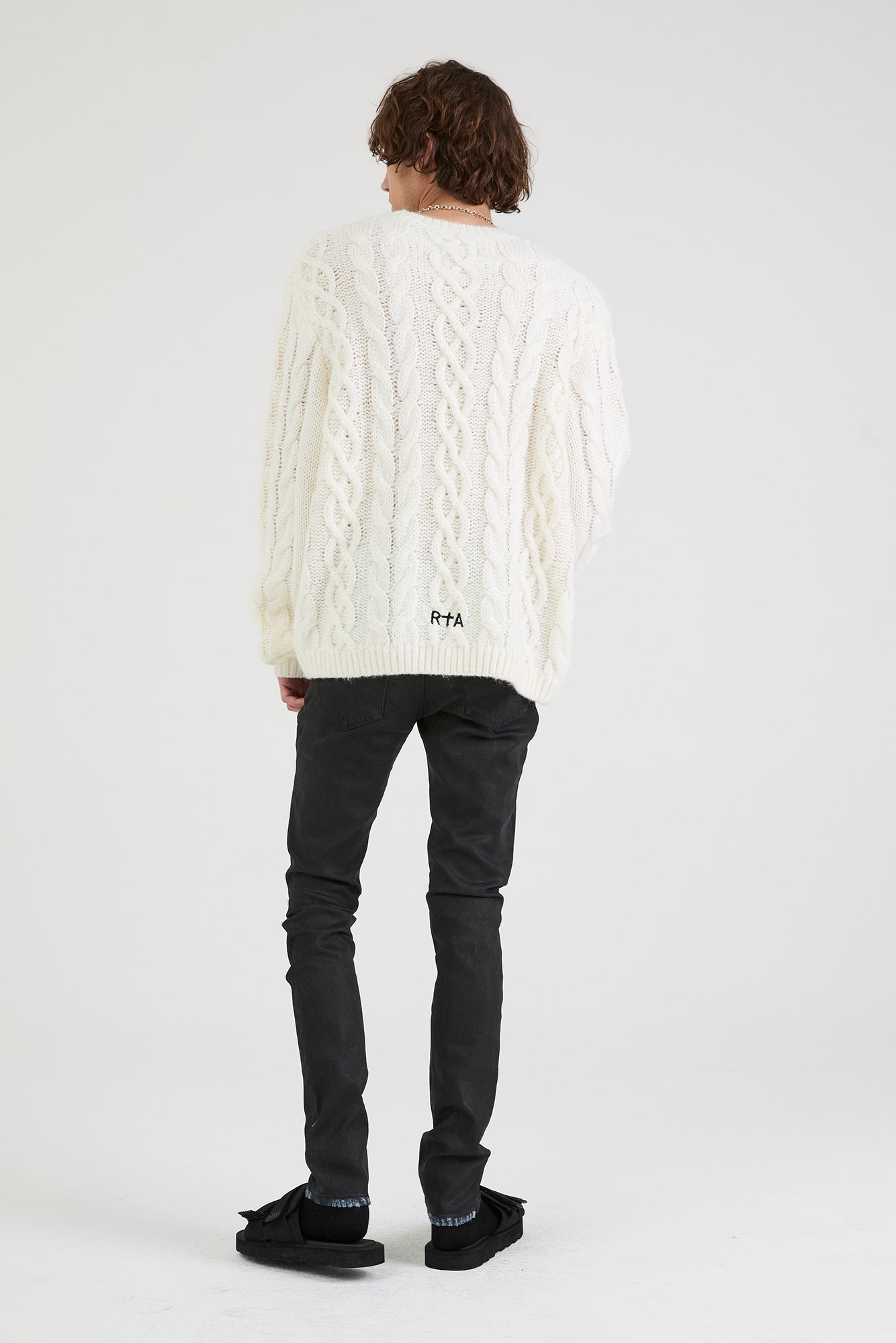 ETHAN SWEATER | WHITE CABLE KNIT