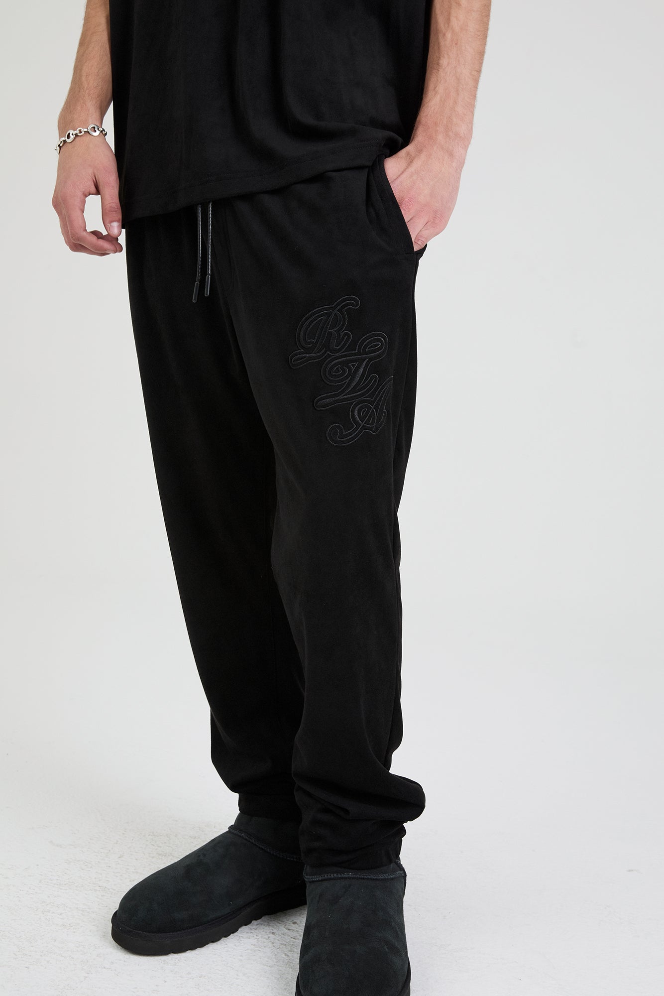 OWEN SWEATPANT | BLACK SCRIPT LOGO