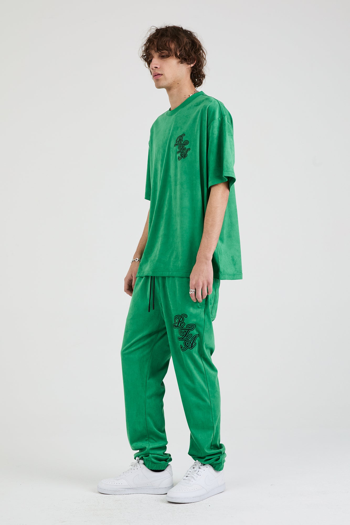 OWEN SWEATPANT | GREEN SCRIPT LOGO