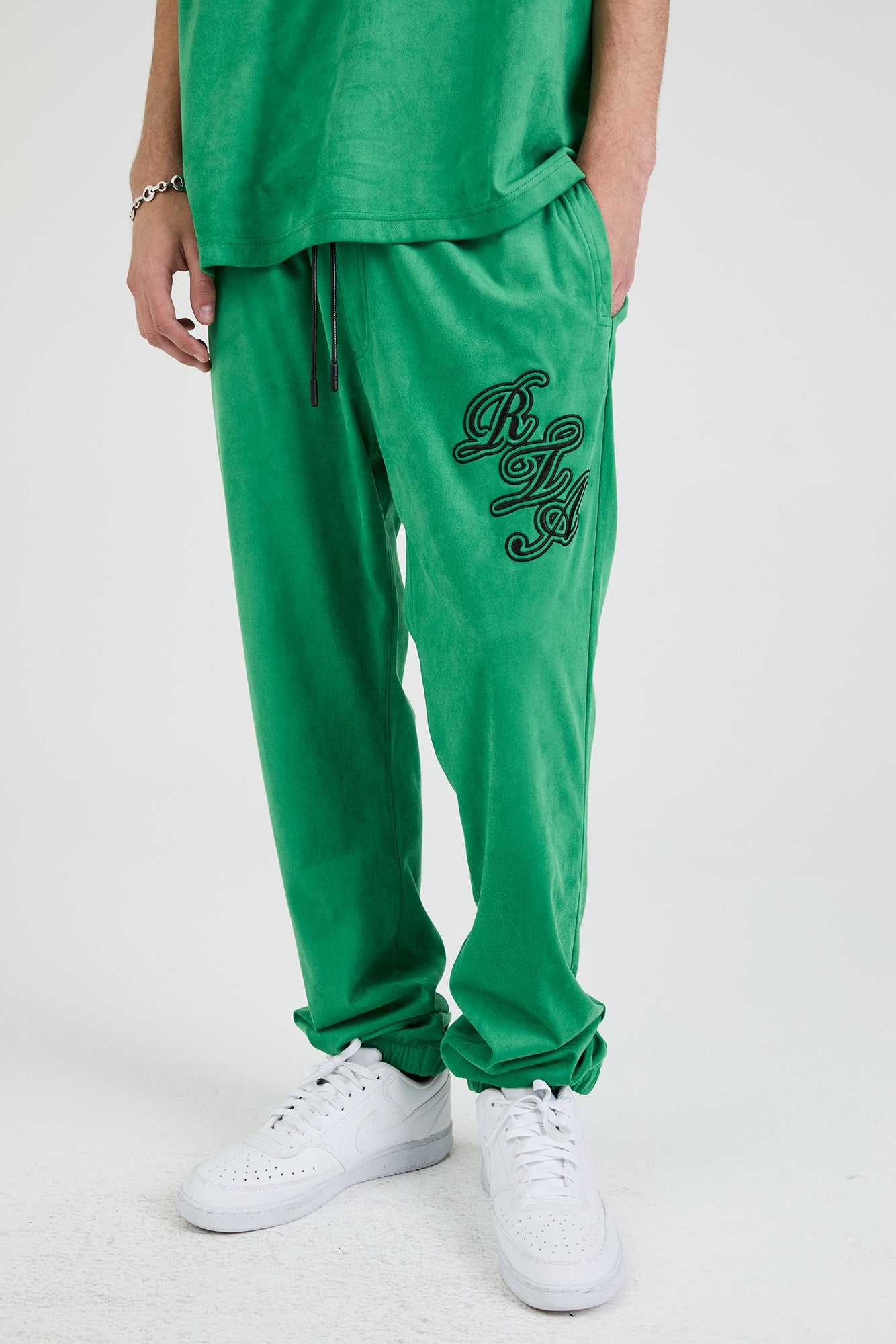 OWEN SWEATPANT | GREEN SCRIPT LOGO