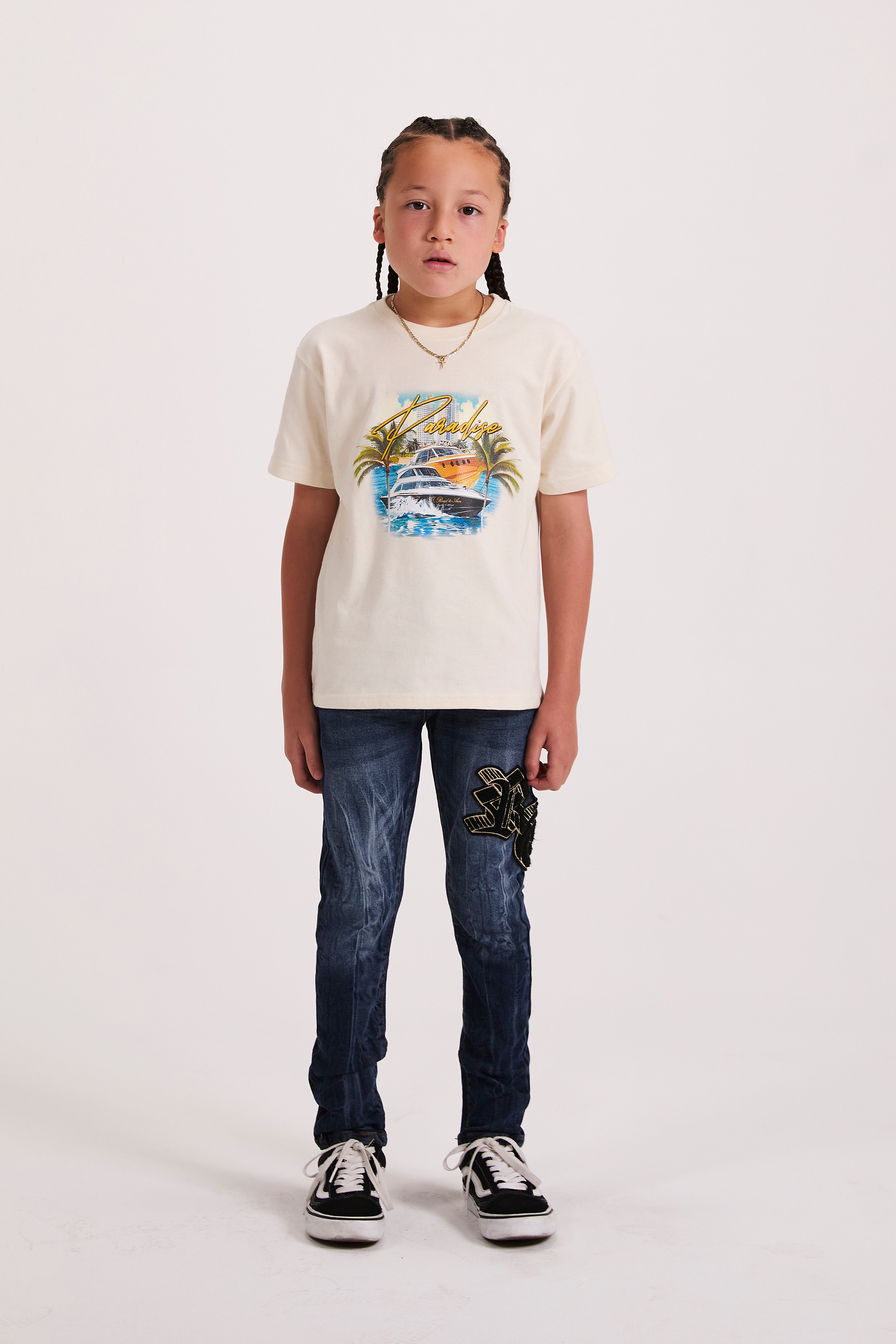 KIDS EDSON SHORT SLEEVE TEE | BONE PARADISE CRUISE