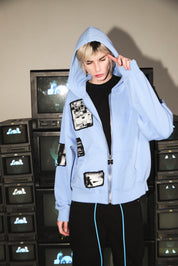 ZEV ZIP HOODIE | BLUE DIGITAL PATCH