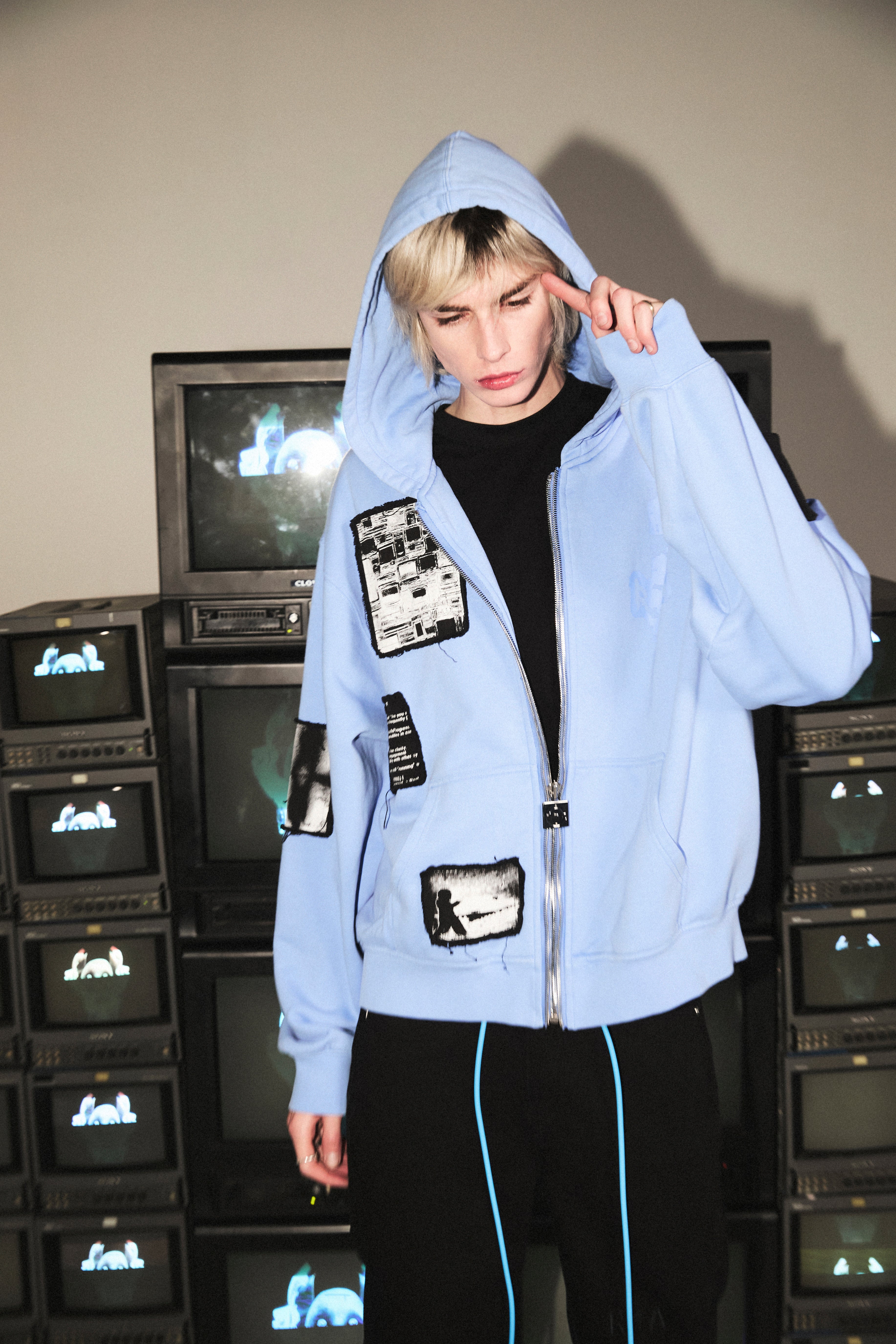 ZEV ZIP HOODIE | BLUE DIGITAL PATCH