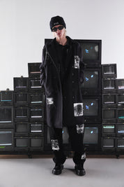 JULIAN TRENCH COAT | BLACK VINTAGE PATCH