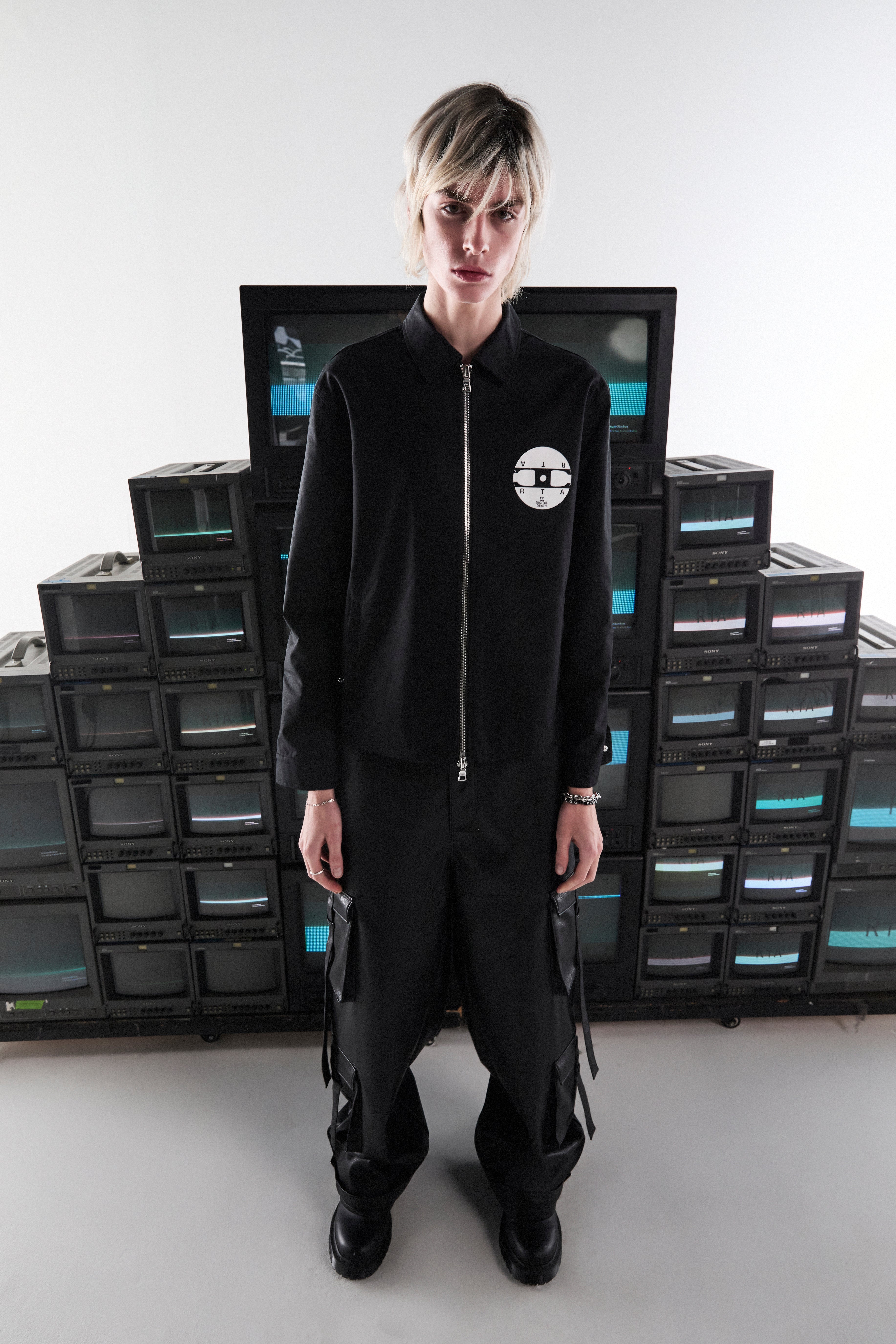 Men's Black Cotton Trucker Jacket | RTA