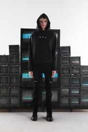 BRYANT SKINNY JEAN | BLACK HOLOGRAM DIGITAL CROSS