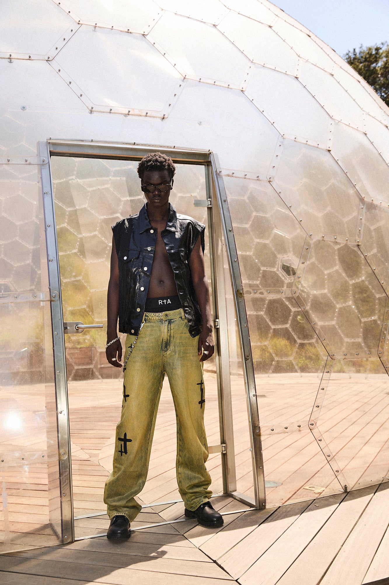 JONAS STRAIGHT LEG JEAN | SAGE TINT CROSS PATCH