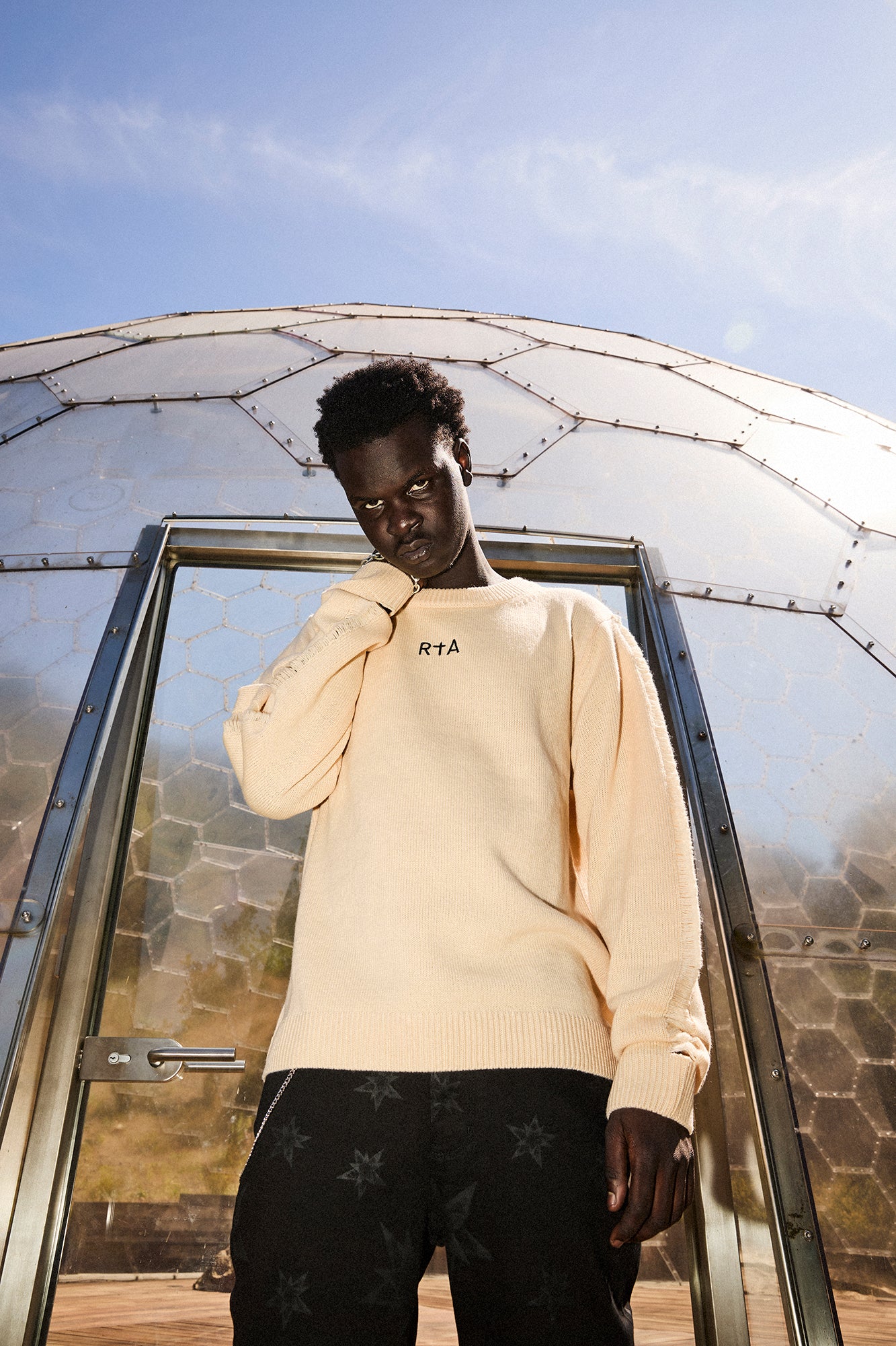 ETHAN SWEATER | RAW SAND CROSS