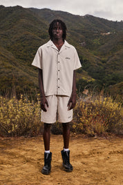 Beige CLYDE Streetwear Shorts - Outdoor Lifestyle Look | RTA
