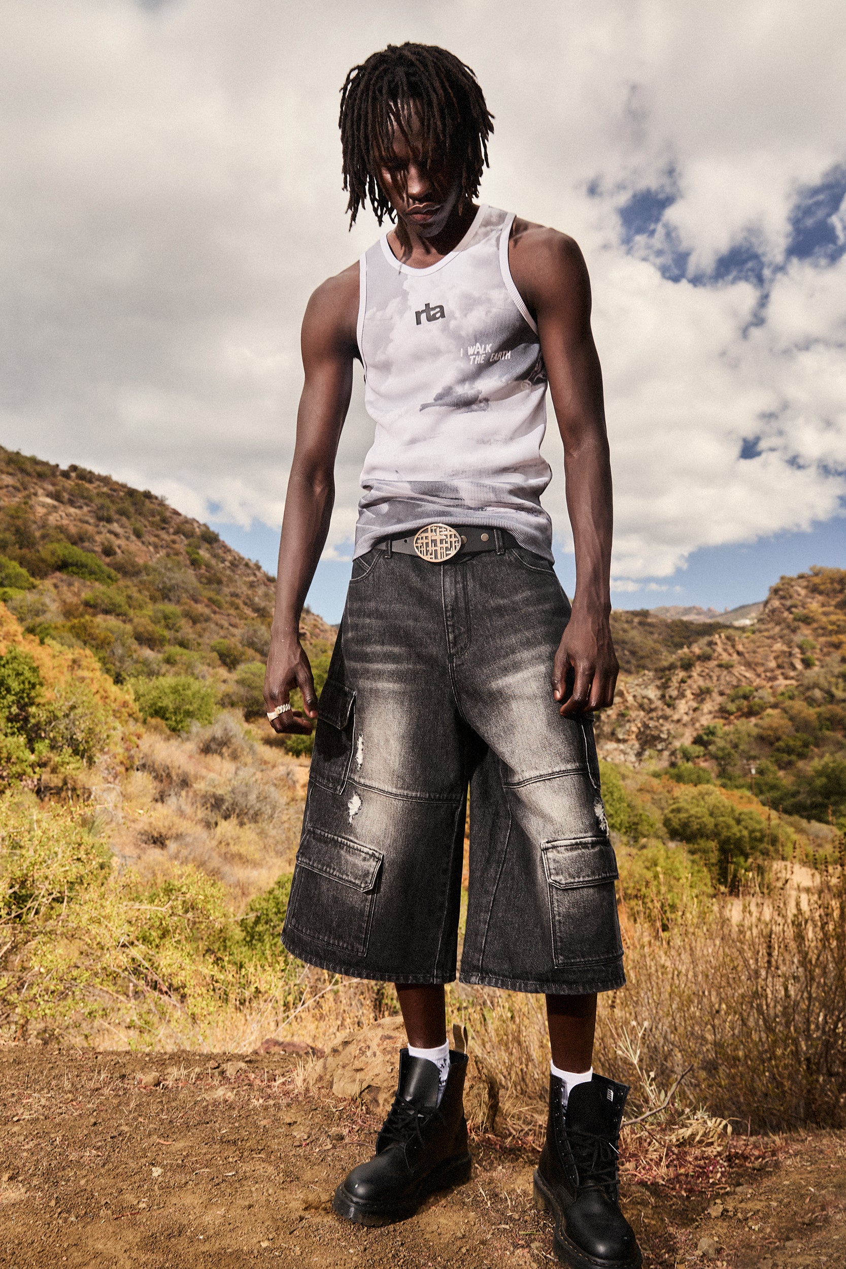 White RTA Tank Top Styled Look - Desert Landscape | RTA