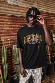 COLIN OVERSIZED SHORT SLEEVE TEE | BLACK MIXED LOGO