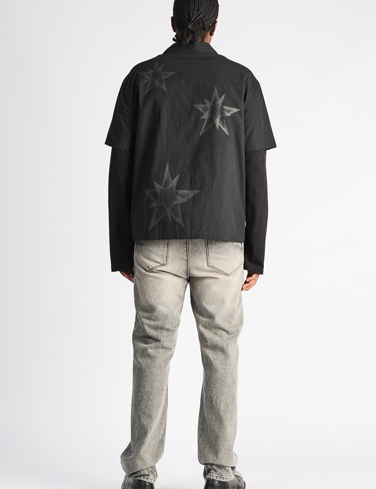 Iron Haze Ricardo Carpenter Jeans with Cross Details - Full Body Back | RTA