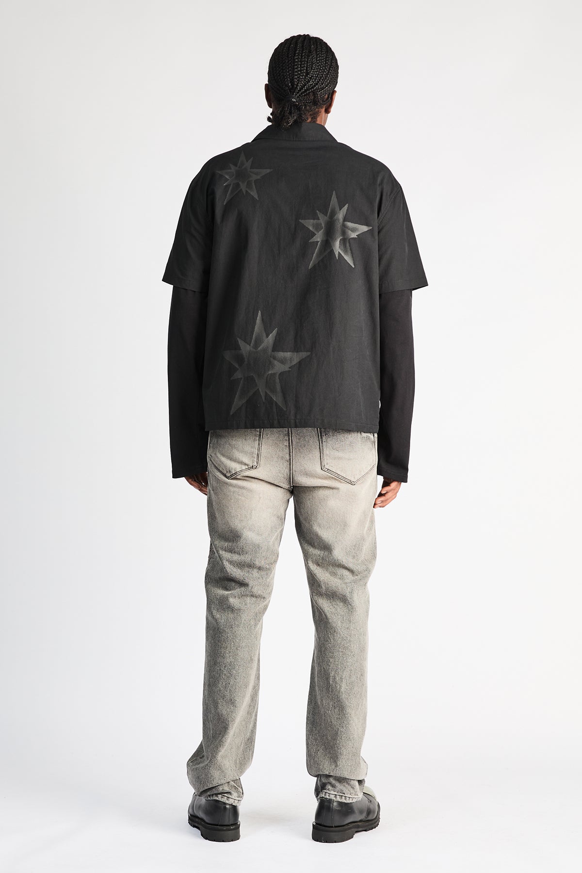 Iron Haze Ricardo Carpenter Jeans with Cross Details - Full Body Back | RTA