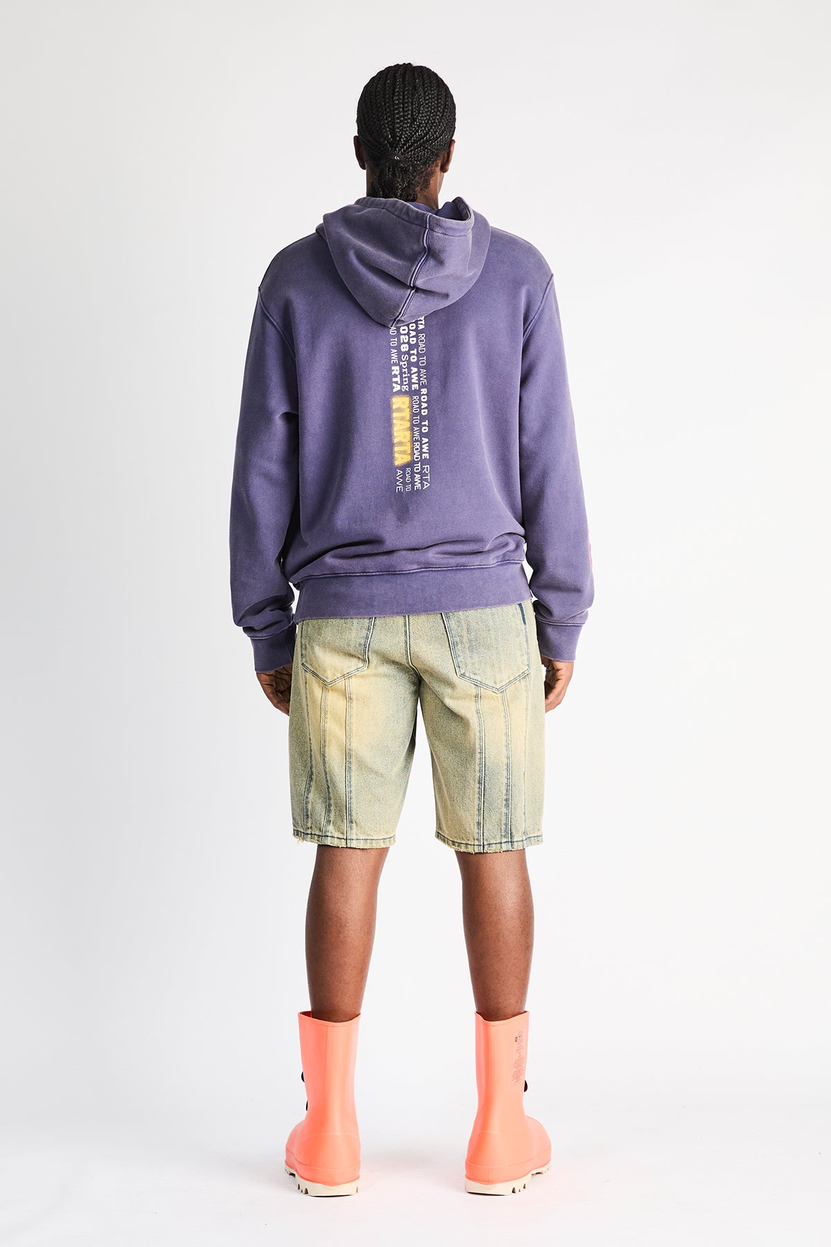Caleb Denim Short Styled Look - Model Back View | RTA