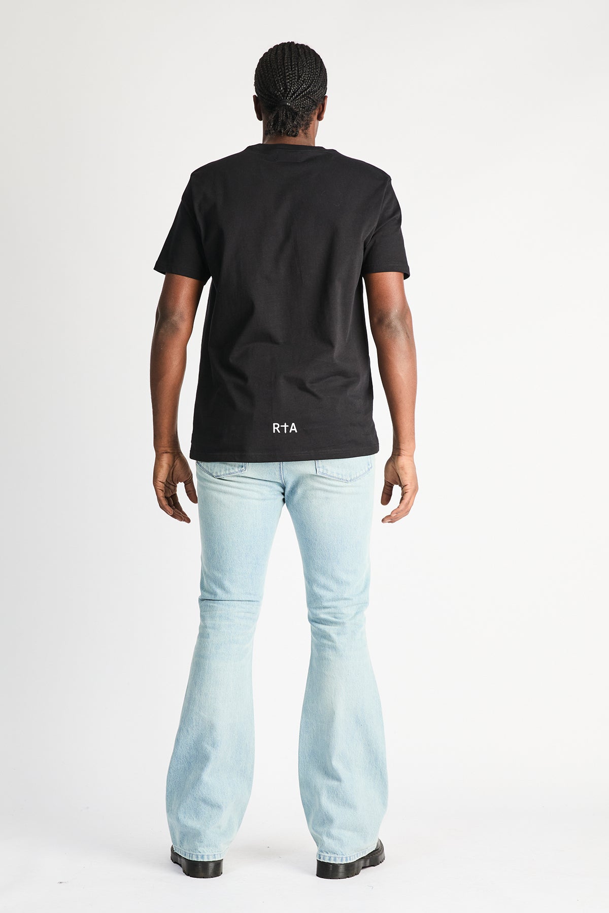 Ocean Mist Flare Jeans On Model - Back View | RTA