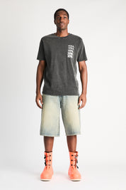 Gustavo Denim Shorts in Dawn Wave - On Model Front Styled Look | RTA