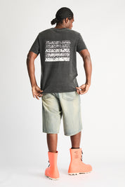 Gustavo Denim Shorts in Dawn Wave - On Model Back Styled Look | RTA